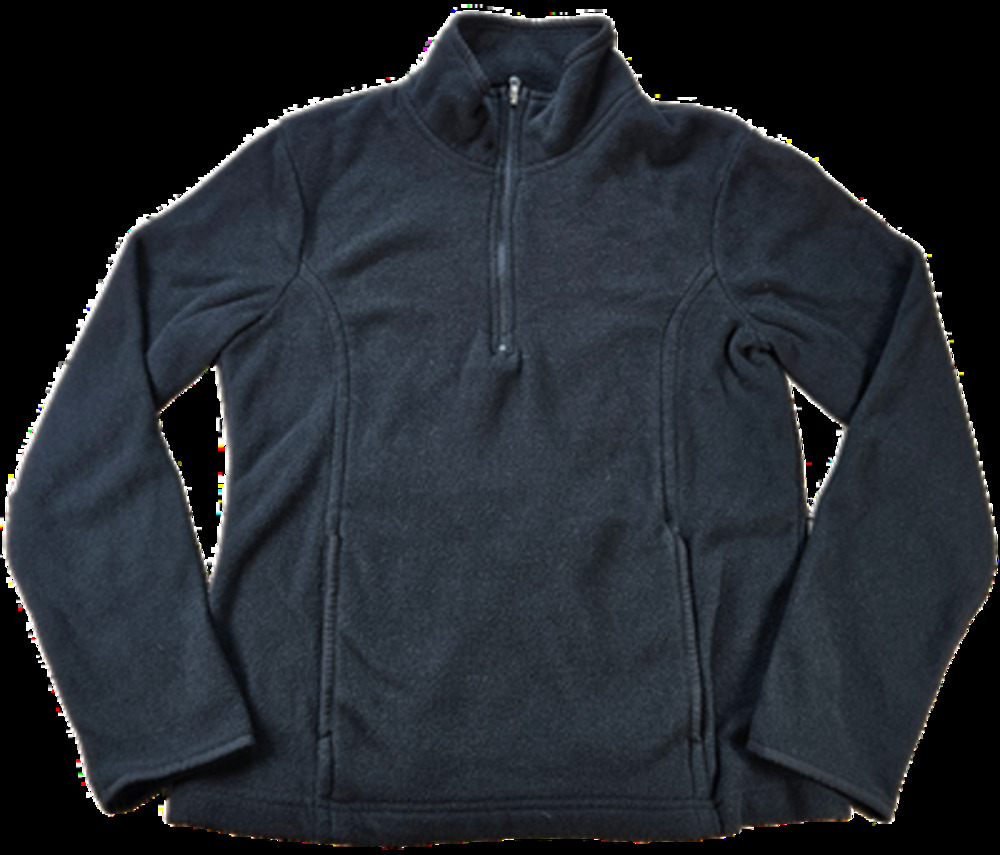 DANSKIN NOW Women's Black S (4-6) 1/4 Zip Mock Neck Fleece Pullover